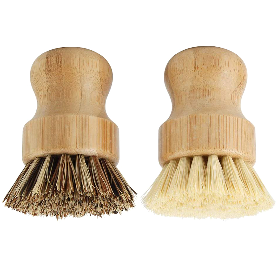 Dish Brush Bamboo - Bamboo Handle Dish Scrub Brushes, Sisal