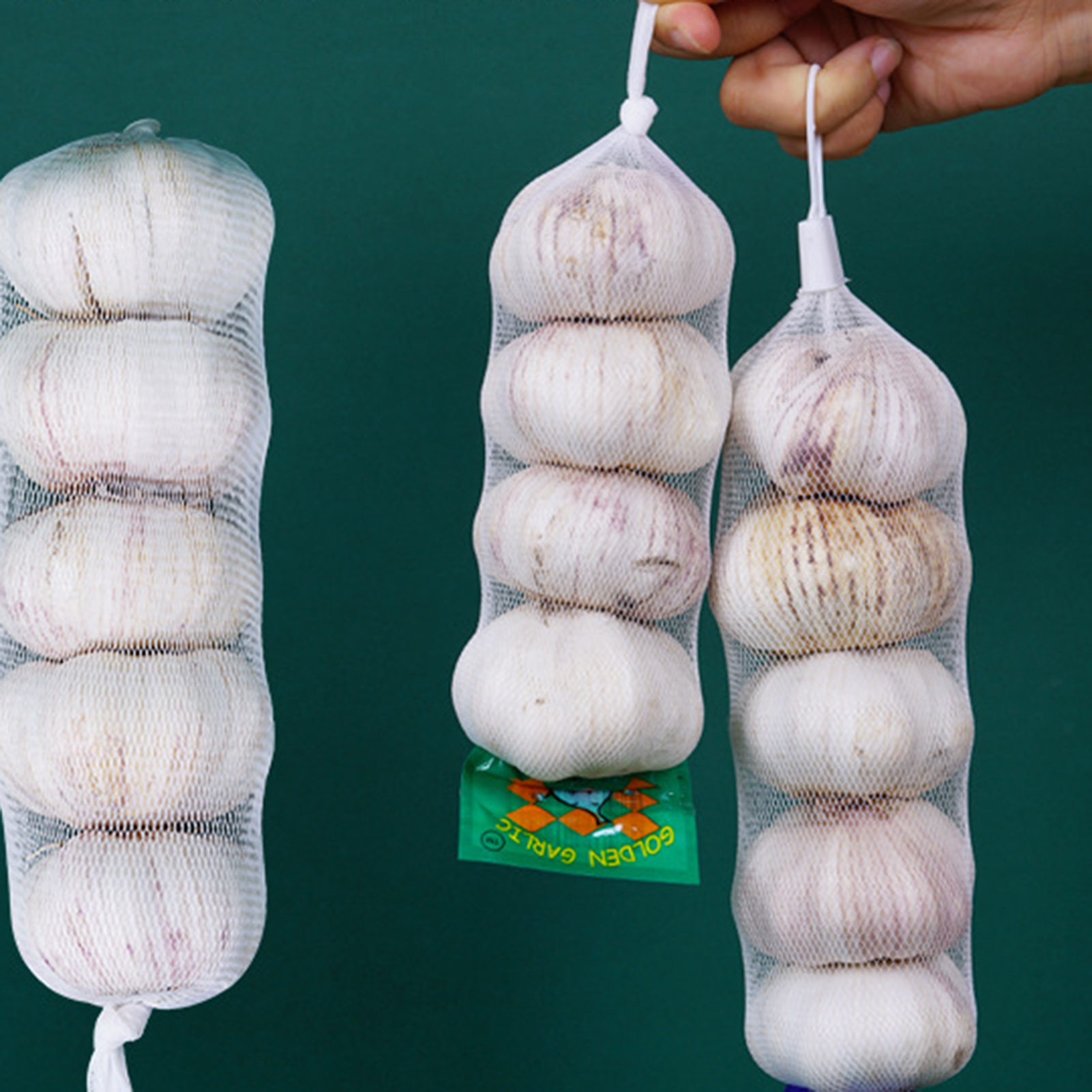 Reusable Produce Bag - 100PCS Garlic Ginger Mesh Storage Bags