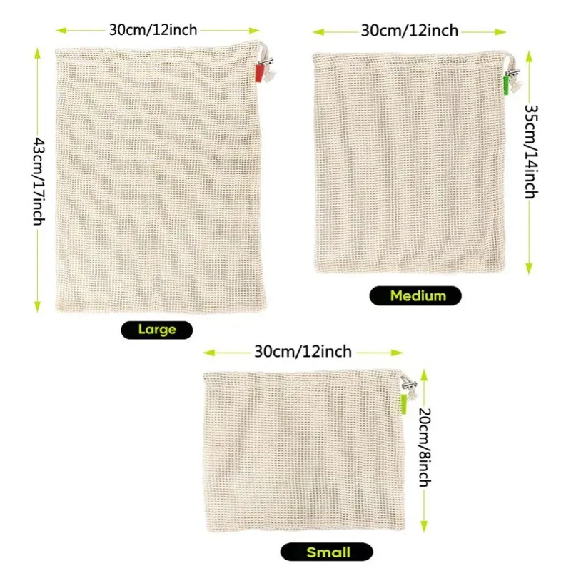 Biodegradable fruit mesh bag   – обзор и цена Reusable Produce Bag