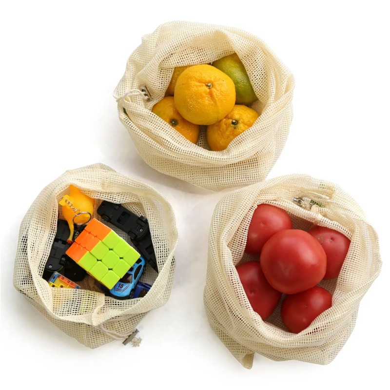 Biodegradable fruit mesh bag   – обзор и цена Reusable Produce Bag