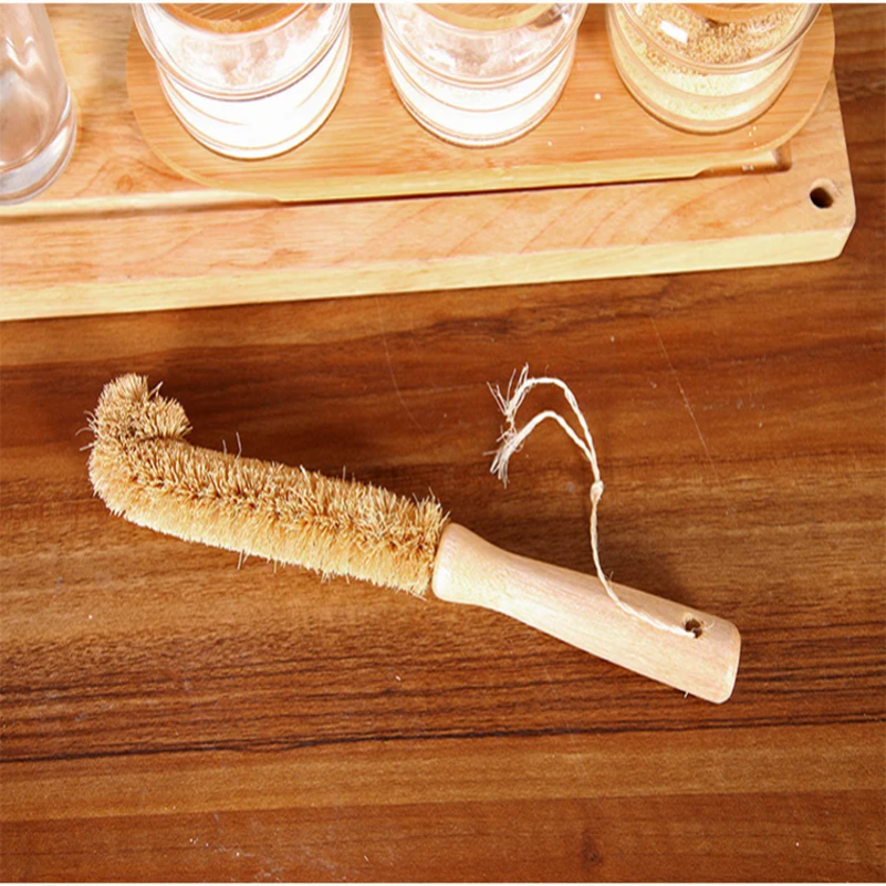 Coconut Palm Cup Brush Wooden  – обзор и цена Dish Brush Bamboo