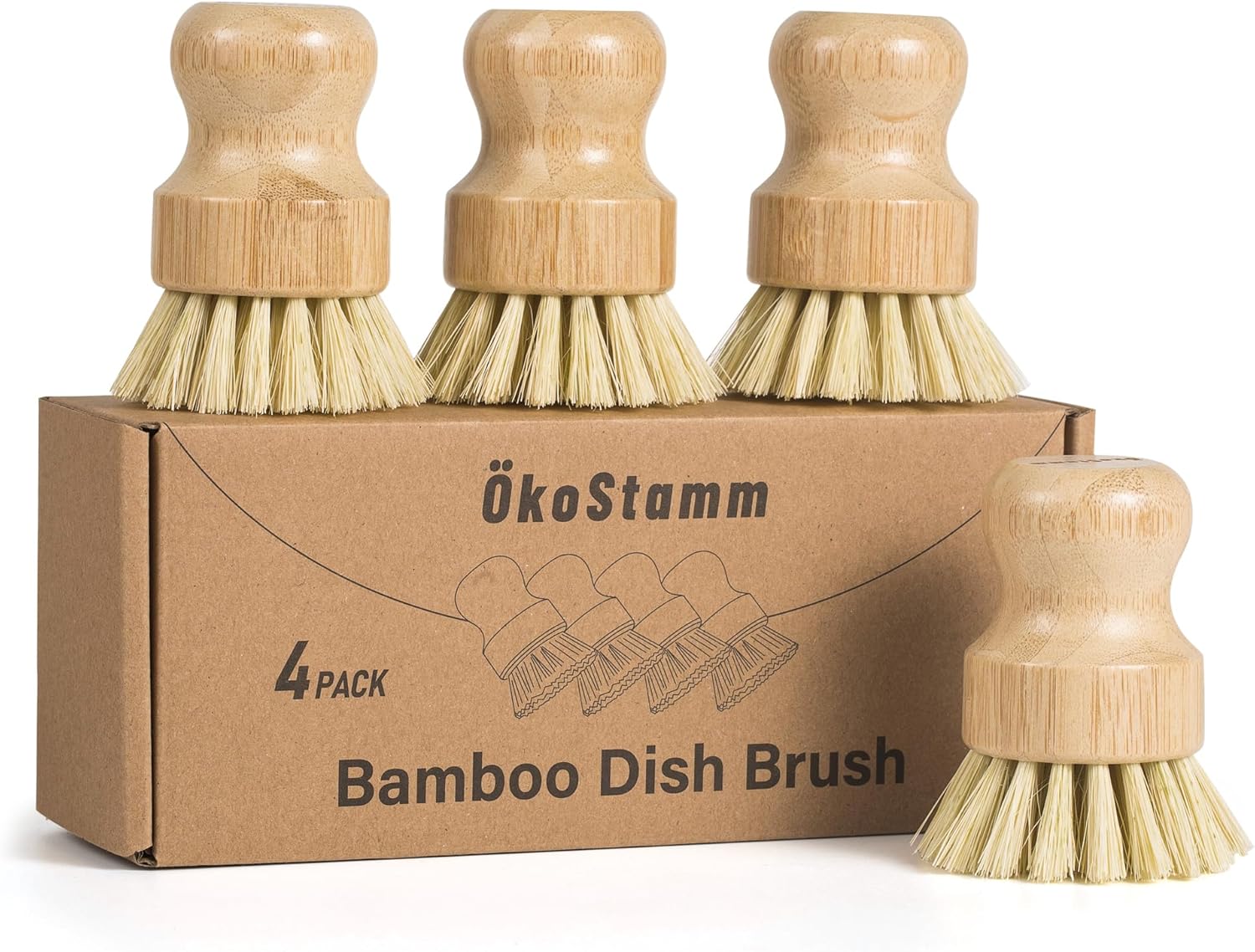 Bamboo Dish Brush Set with Sis – обзор и цена Dish Brush Bamboo