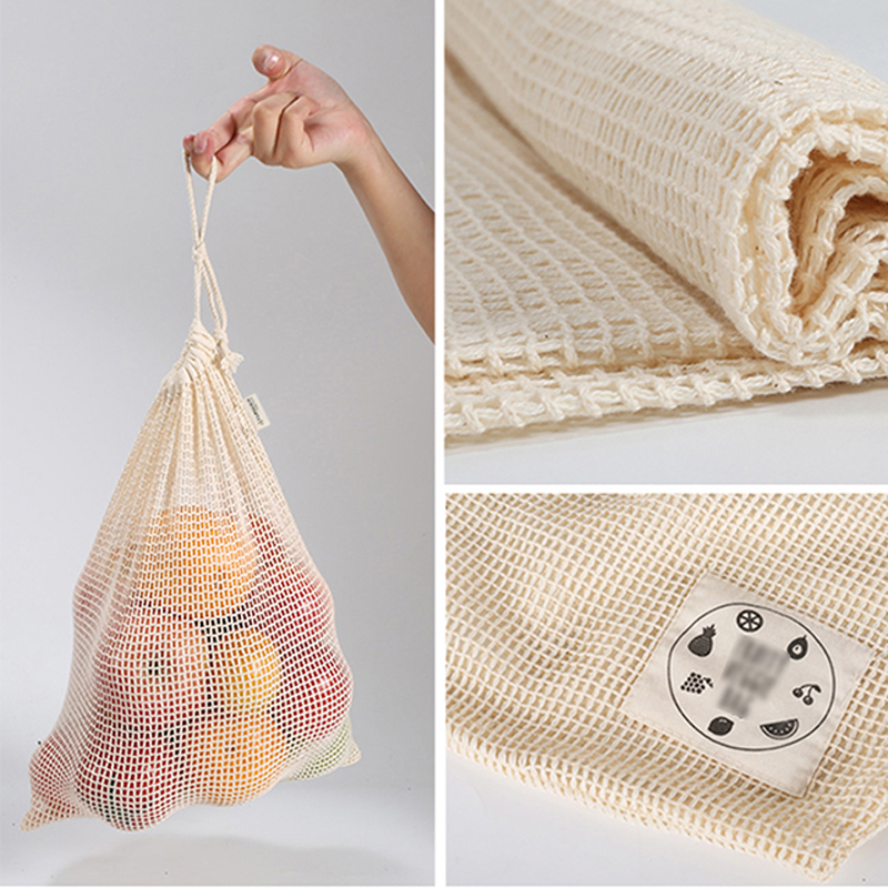 6/10 Packs Organic Cotton Reus – обзор и цена Reusable Produce Bag