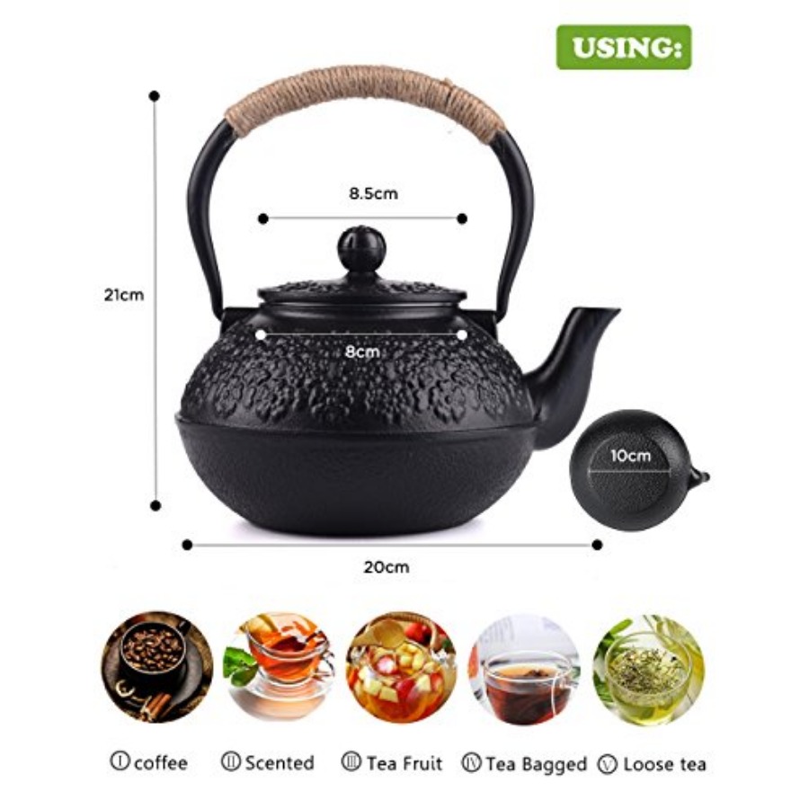 Cast Iron Teapot 40oz/ Japanes – обзор и цена Loose Leaf Tea Infuser
