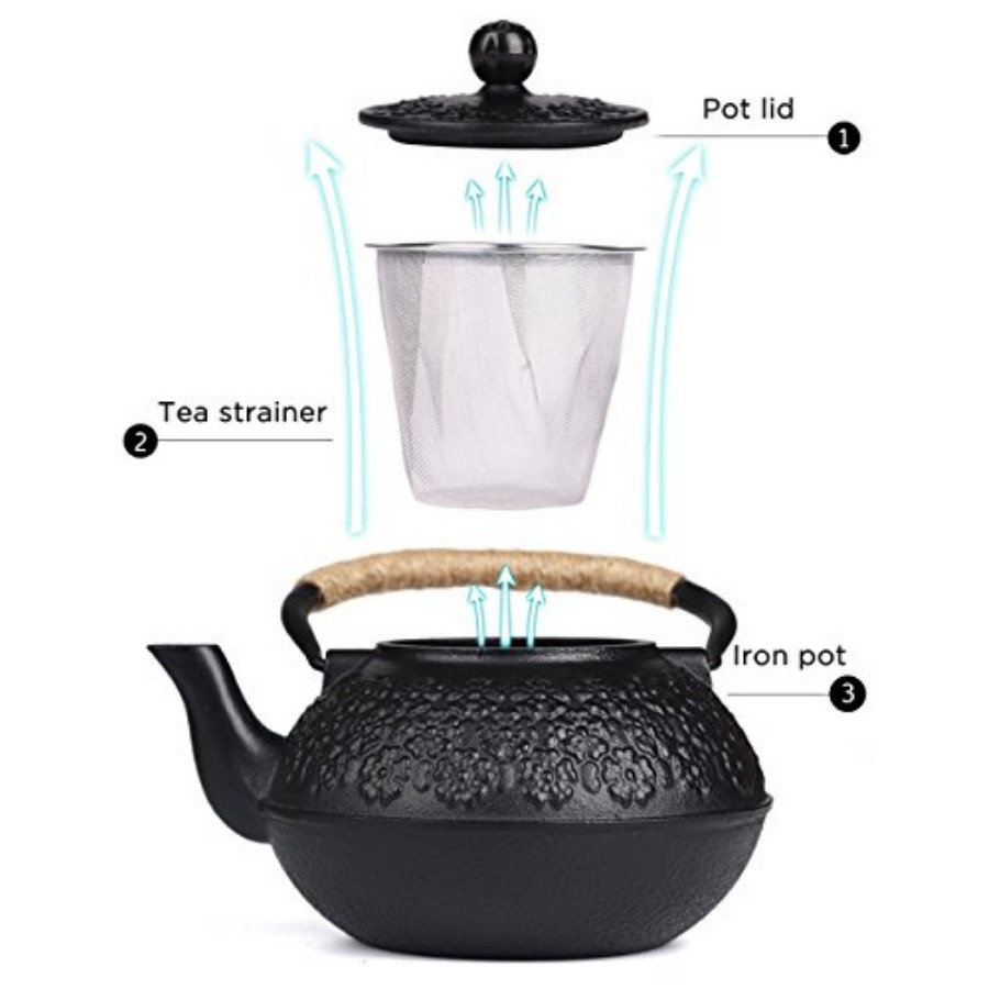 Cast Iron Teapot 40oz/ Japanes – обзор и цена Loose Leaf Tea Infuser