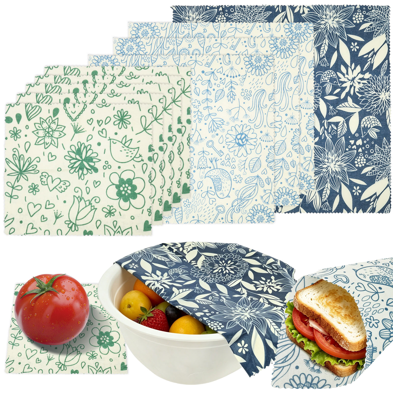 9 Pcs Organic Beeswax Wrap Reu – обзор и цена Beeswax Food Cover