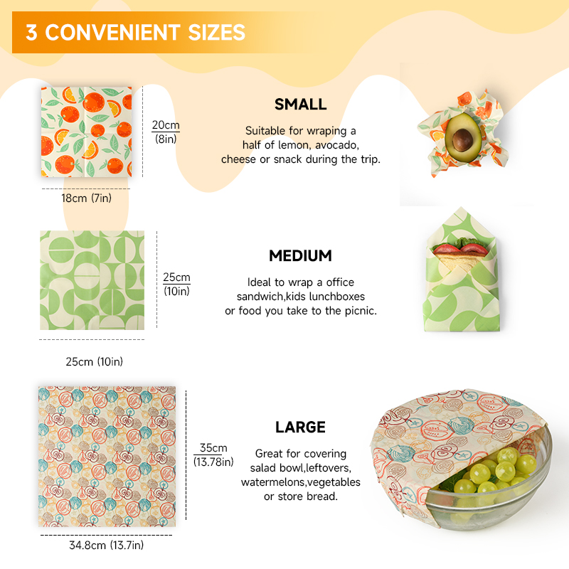 9Pack Reusable Beeswax Wraps,  – обзор и цена Beeswax Food Cover