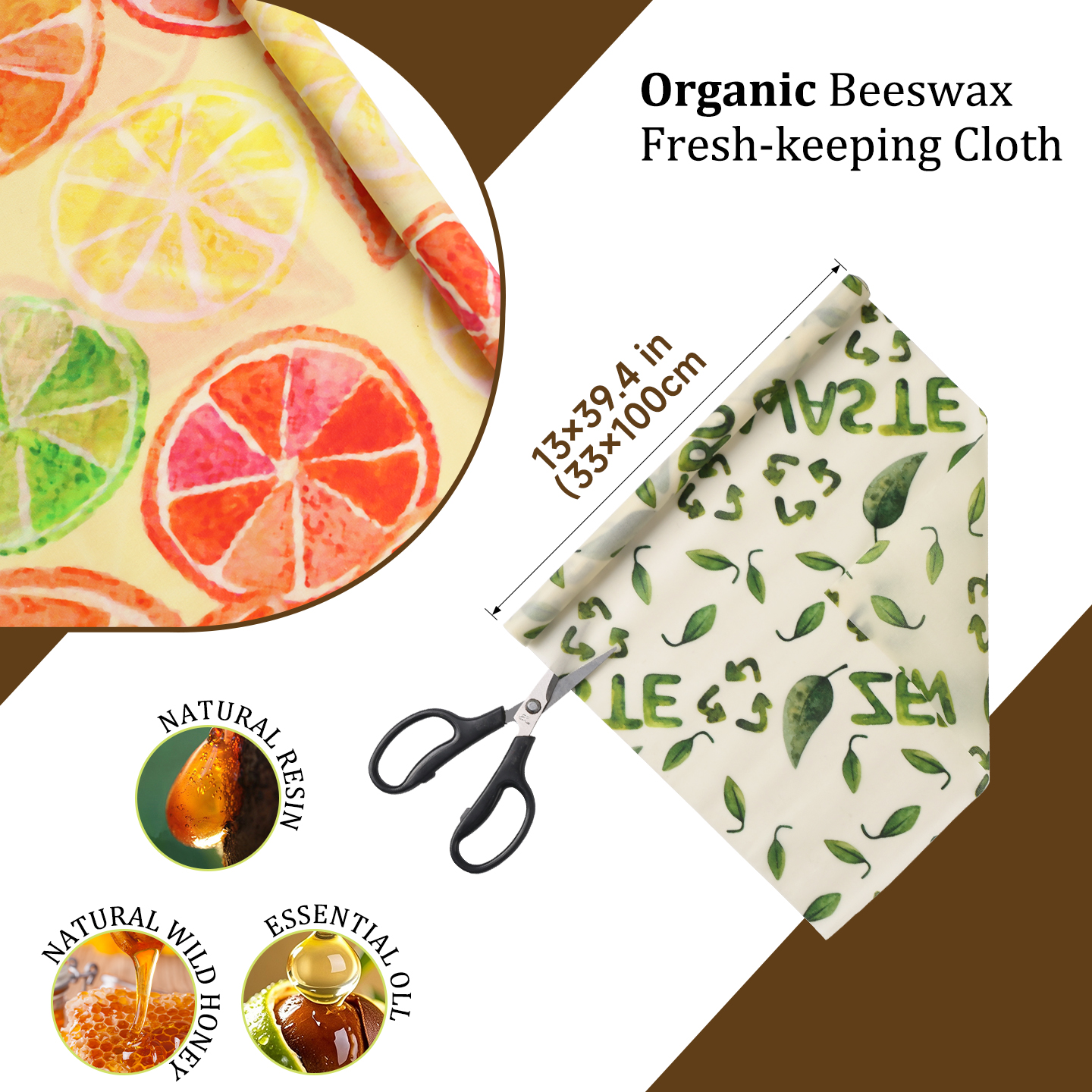 33x100cm Cropable Reusable Bee – обзор и цена Beeswax Food Cover