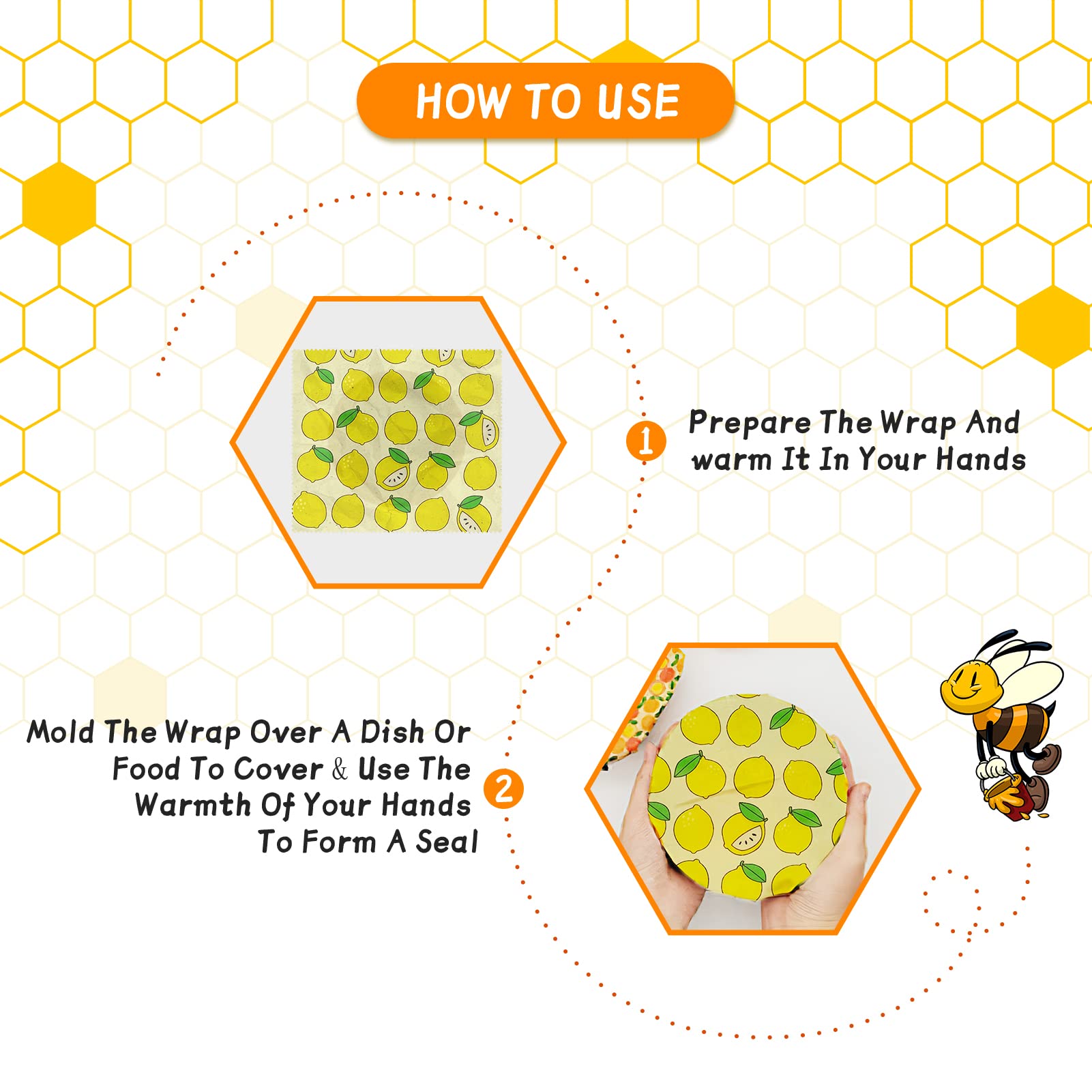 3PC/SET Beeswax Food Wraps Reu – обзор и цена Beeswax Food Cover