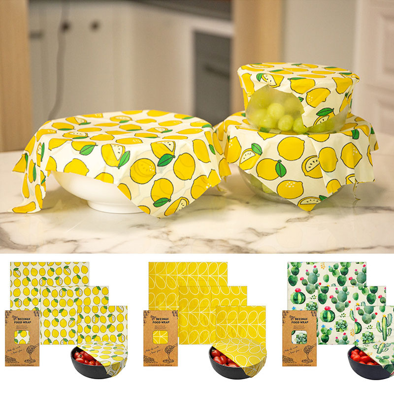 3Pcs/Set Cotton Beeswax Wrap C – обзор и цена Beeswax Food Cover
