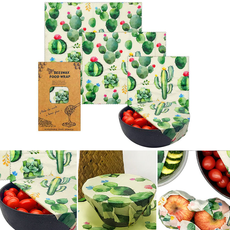 3Pcs/Set Cotton Beeswax Wrap C – обзор и цена Beeswax Food Cover