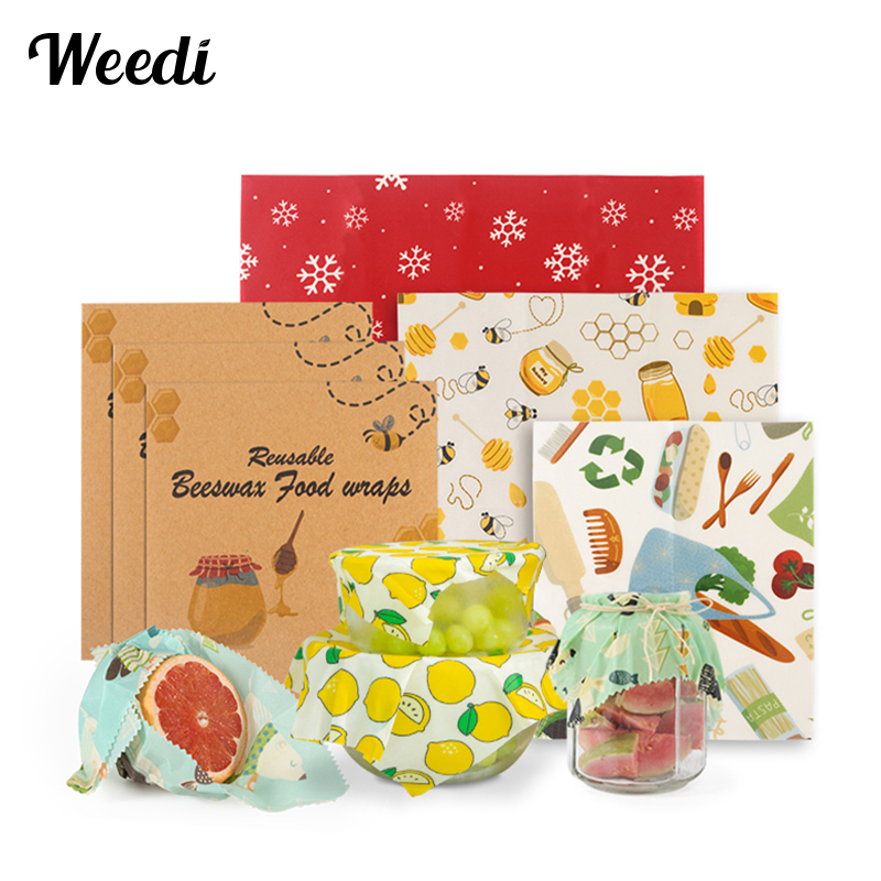 WEEDI 3Pack Reusable Beeswax W – обзор и цена Beeswax Food Cover