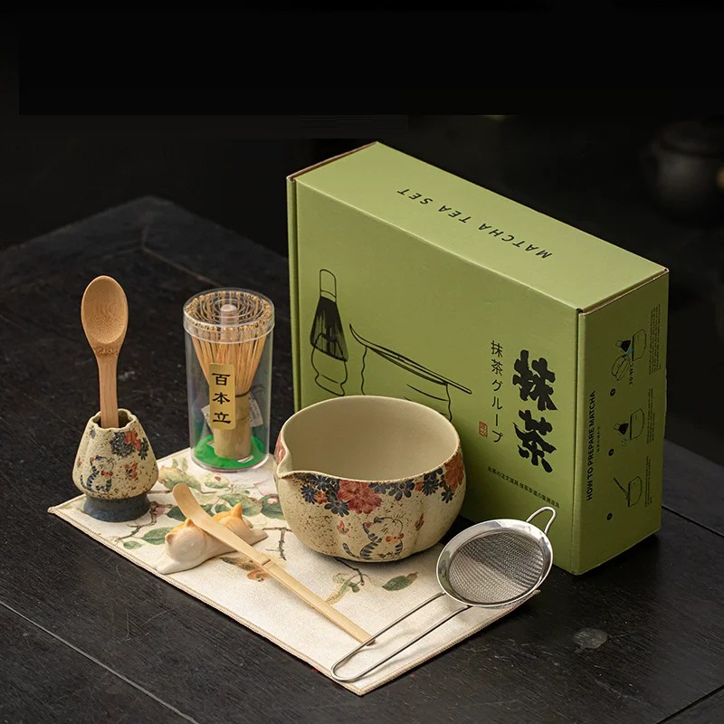 8PCS Japanese Flint red Matcha – обзор и цена Dish Brush Bamboo